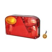 Stop lampa leva sa katadiopter trouglom i crvenim rikvercom