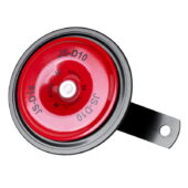 Sirena za auto jednoglasna okrugla Crvena fi 90 24V - Amio 03616