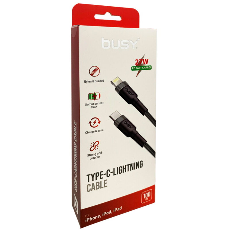 Kabal USB Tip C na Lightning iPhone 27W 1m crni - Busy 50774 - Image 2