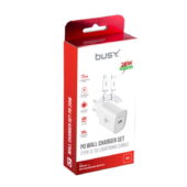 Zidni punjač mobilnog telefona 20W sa kablom USB Tip C na Lightning - Busy 50781