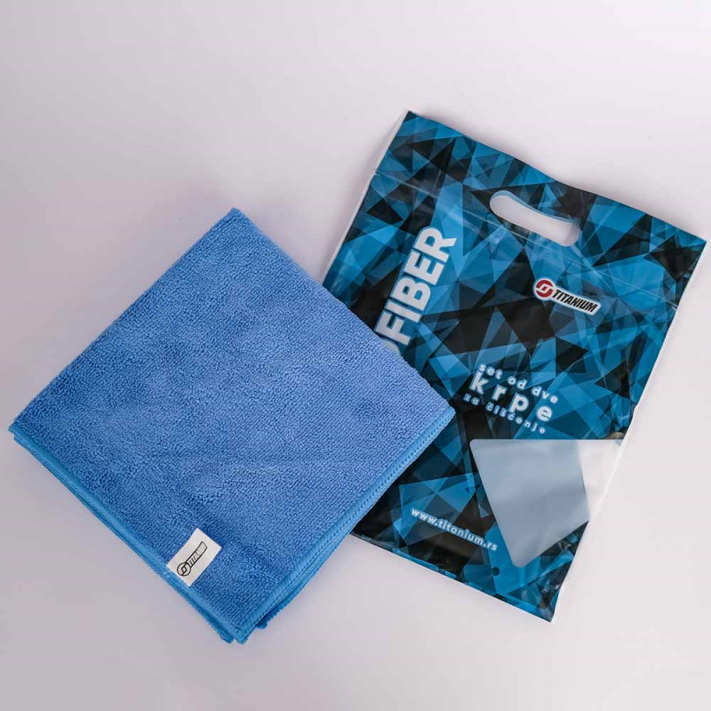 Plava mikrofiber krpa 40x40cm (2 kom) - Titanium 8064