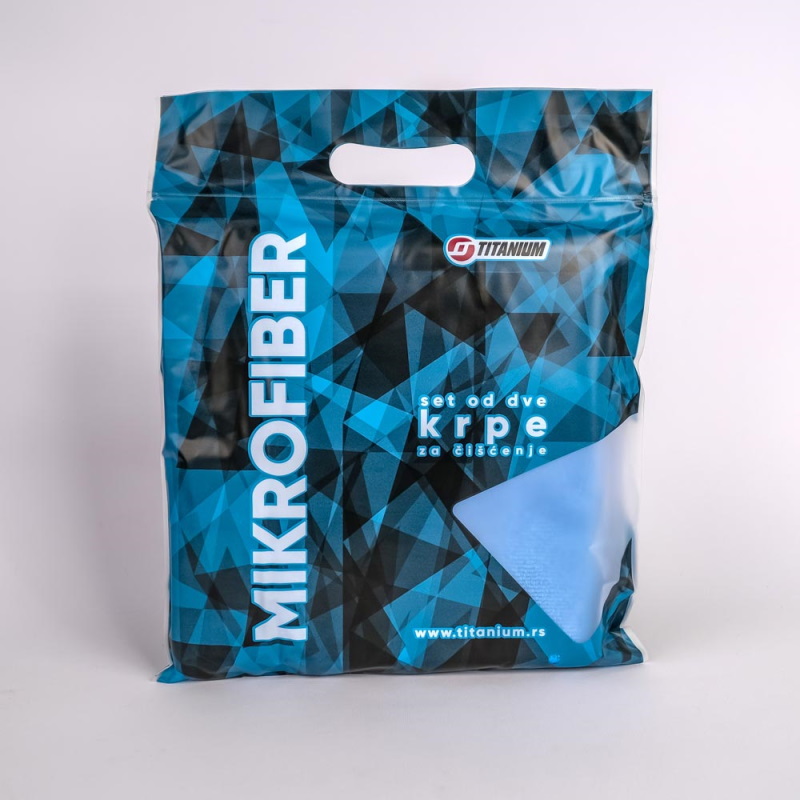 Plava mikrofiber krpa 40x40cm (2 kom) - Titanium 8064 - Image 2