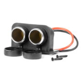 Utičnica za upaljač u automobilu dvostruka vodootporna 12/24V - Amio 04130