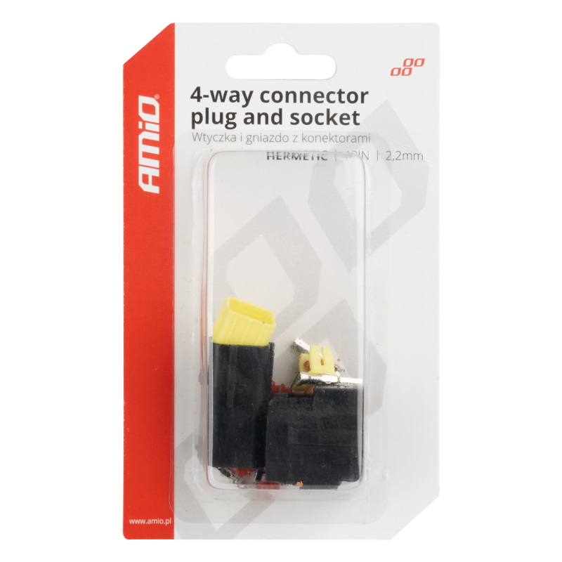 Električni vodootporni džek konektor 4 PIN 2.2mm - Amio 04348 - Image 5
