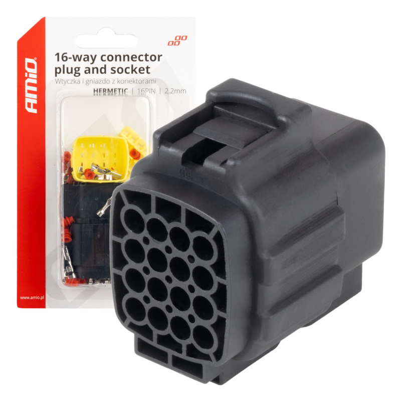 Električni vodootporni džek konektor 16 PIN 2.2mm - Amio 04353