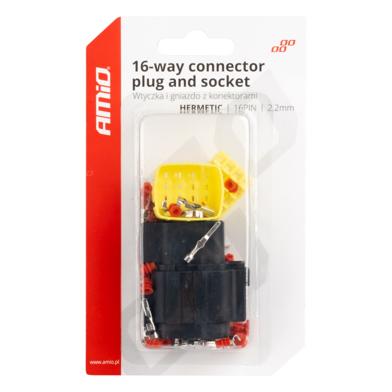 Električni vodootporni džek konektor 16 PIN 2.2mm - Amio 04353 - Image 5