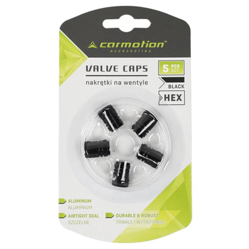 Kapice ventila aluminijumske Crne (5 kom) - Carmotion 63476BK - Image 3
