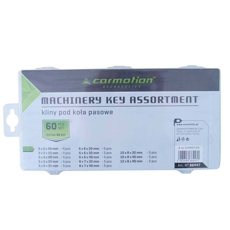 Klinovi metalni za remenice Set (60 kom) - Carmotion 86447 - Image 2