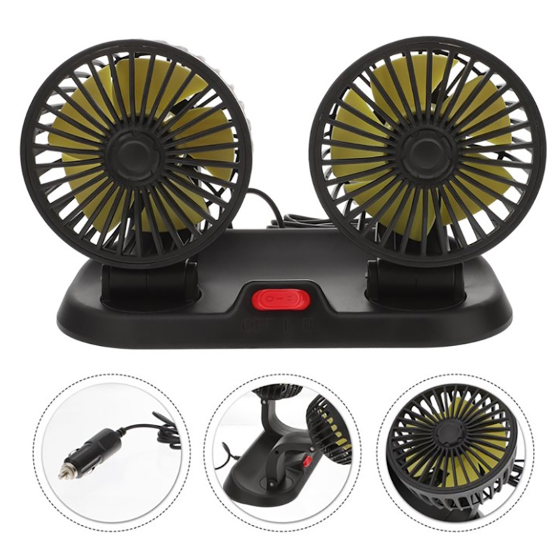 Ventilator za auto dupli 12V 10W - 07027 - Image 3
