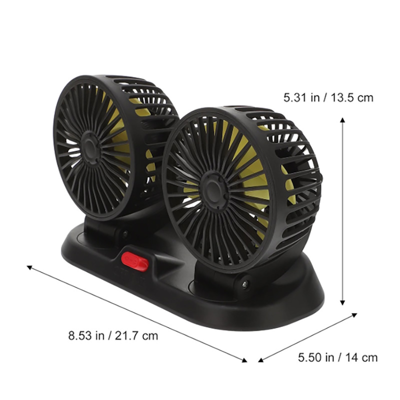 Ventilator za auto dupli 12V 10W - 07027 - Image 4