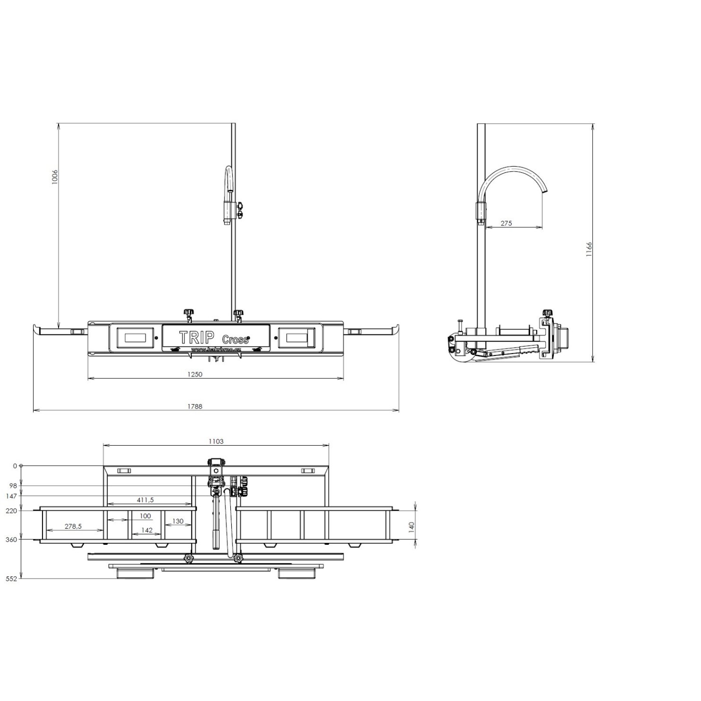 Nosač za motor na kuku Cross Carrier - Hakr HV1151 - Image 3