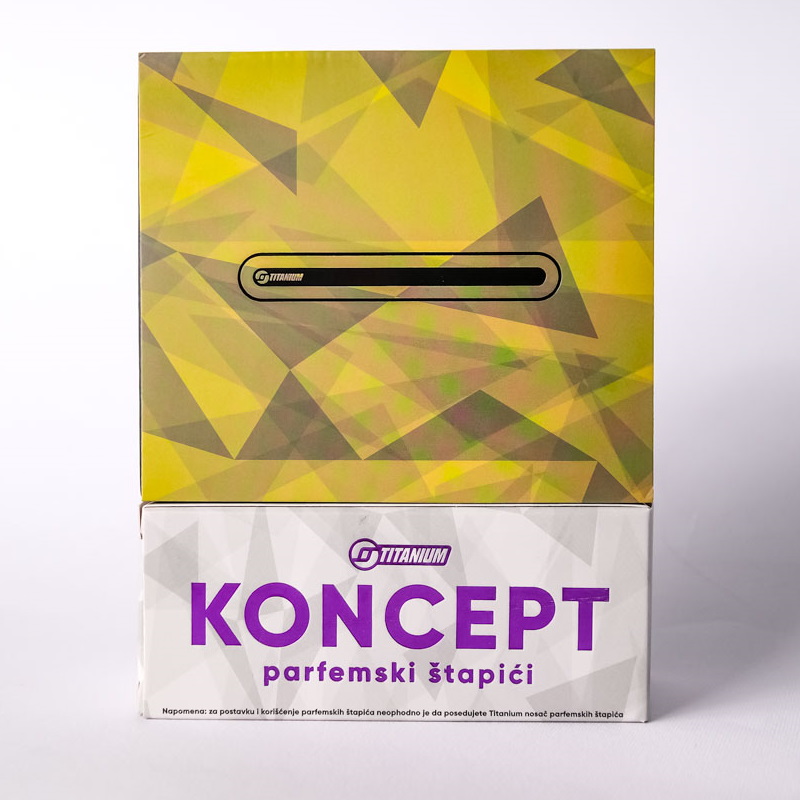 Parfem za ventilaciju nosač i štapići - Titanium Koncept 8031