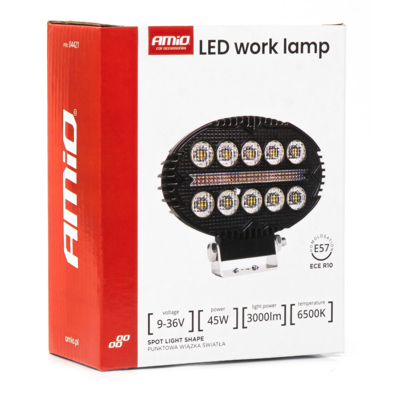 Radni far LED 10-36V 45W 3000lm - Amio 04421 - Image 8