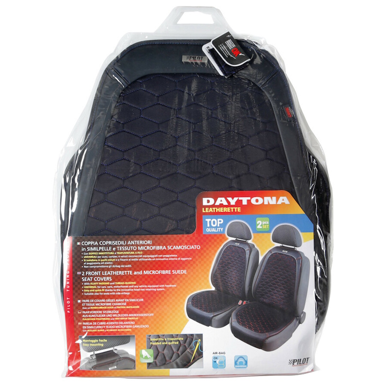 Obloga sedišta Crna sa Plavim stepom Daytona - Lampa 54421 - Image 3