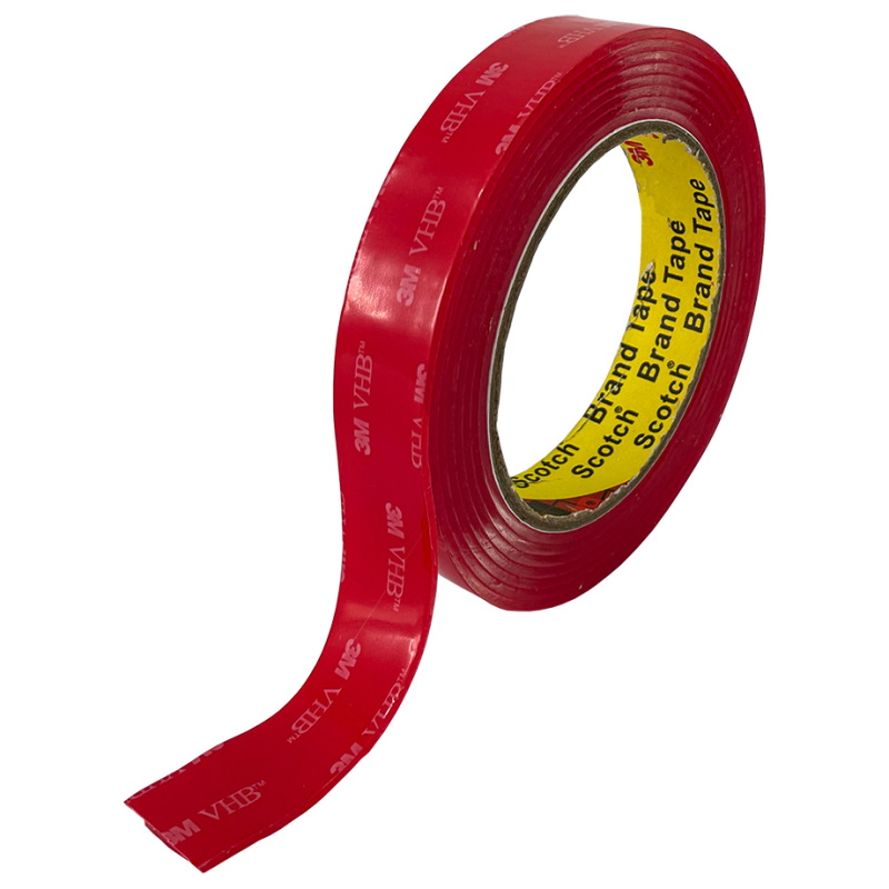 Traka duplo lepljiva crvena 25mm 2