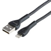 Kabel Lightning iPhone pleteni 2m sivi sa LED indikatorom - Carmation 63037