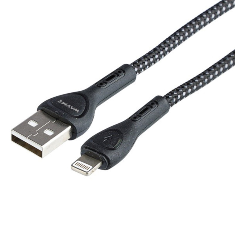 Kabel Lightning iPhone pleteni 2m sivi sa LED indikatorom - Carmation 63037