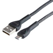 Kabel Micro USB pleteni 2m sivi sa LED indikatorom - Carmation 63038