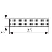 Gumeni profil sunđerasti 25x5 - M211000500 / S3.004