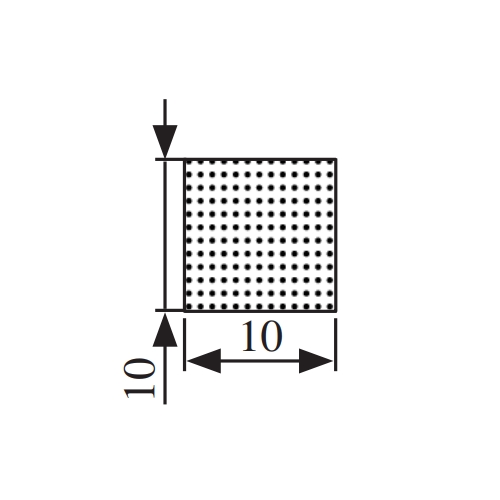Gumeni profil sunđerasti 10x10 - M211001400 / S3.015