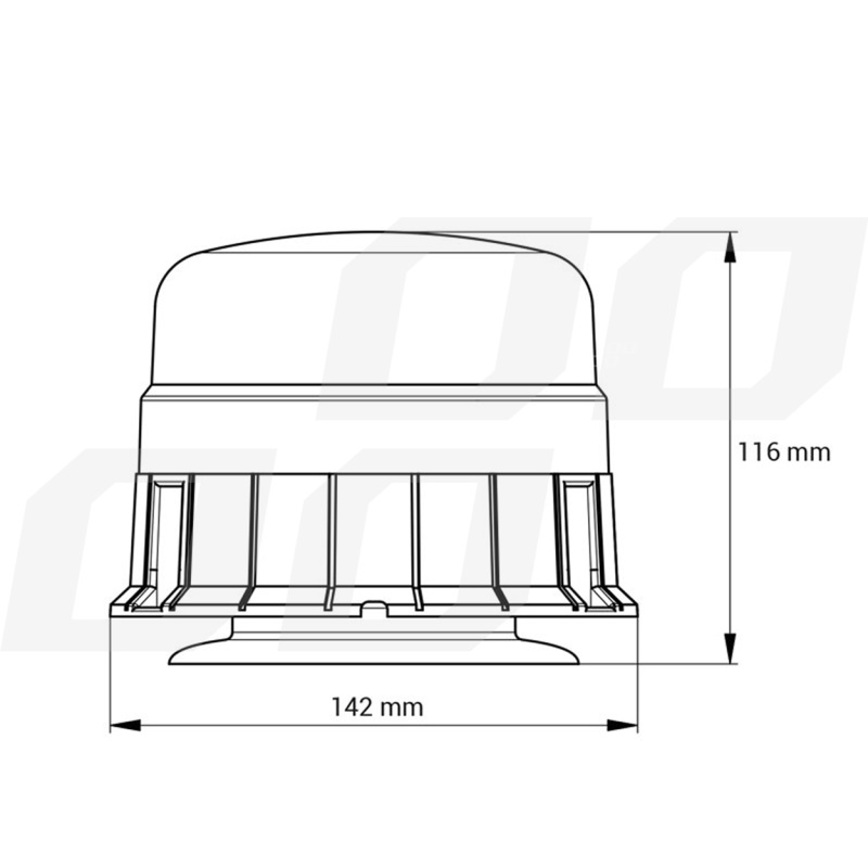 Rotacija LED 12/24V 39 LED dioda magnetna - Amio 01500 - Image 7
