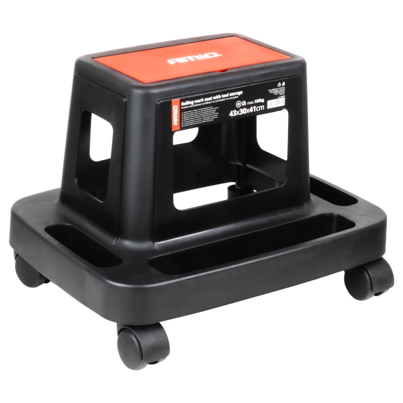 Radionička stolica za majstore sa točkićima i prostorom za alat - Amio 04269