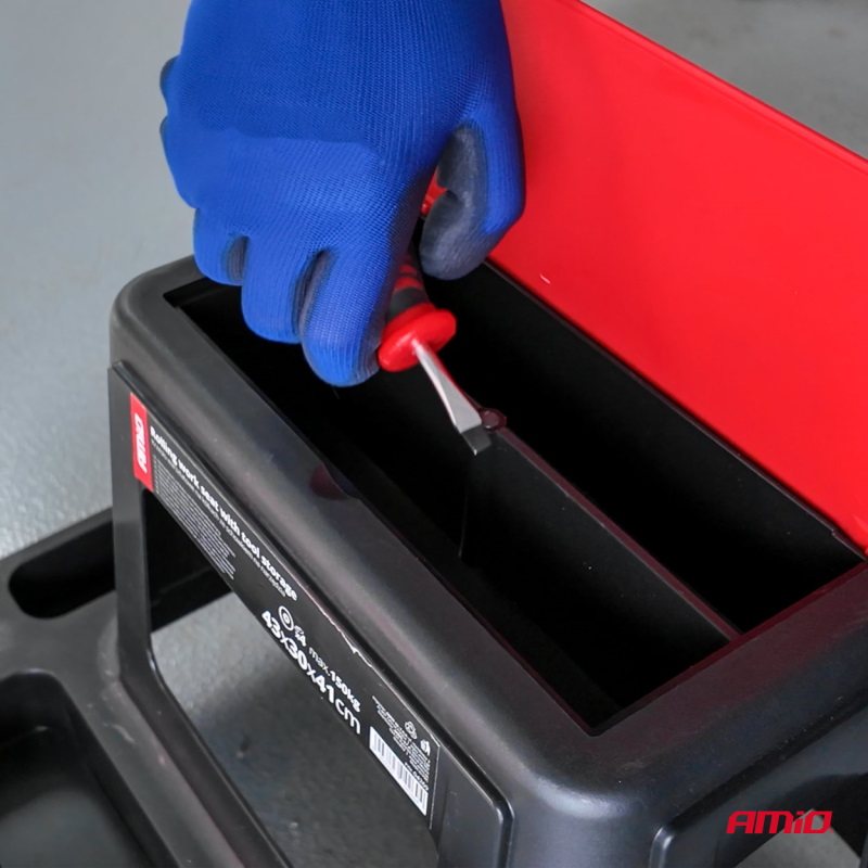 Radionička stolica za majstore sa točkićima i prostorom za alat - Amio 04269 - Image 3