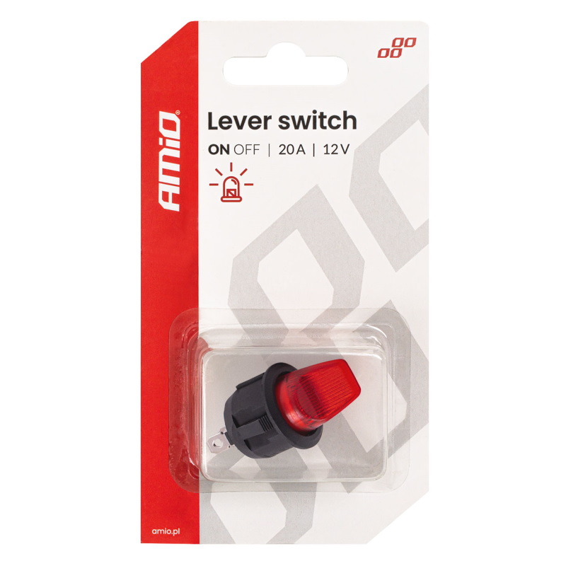 Prekidač sa Crvenim indikatorom 20A 12V - Amio 04438 - Image 5