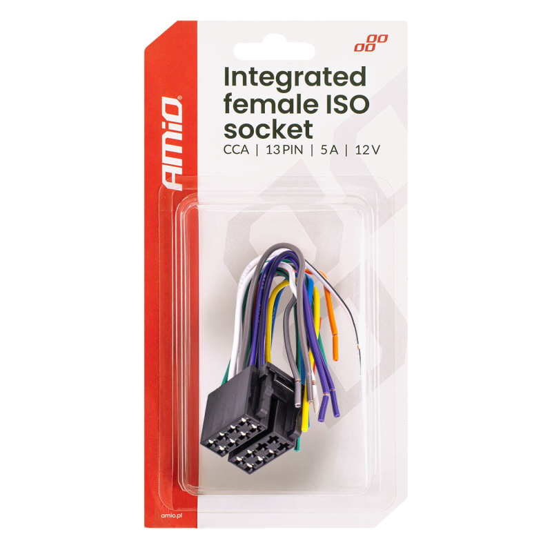Euro džek ISO konektor ženski 13 pina 5A 12V - Amio 04441 - Image 5