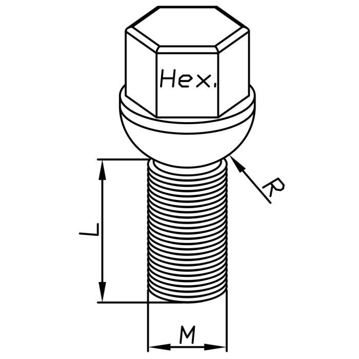 Šraf točka M14x1.5 dužine 35mm Radius OK 17 - Farad SB56 - Image 2
