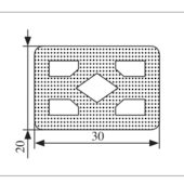 Gumeni profil sunđerasti 30x20 - M221002700 / S3.033