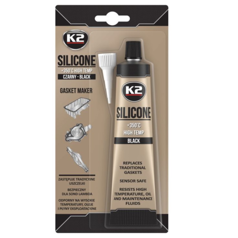 Silikon za visoke temperature Crni +350C 85g - K2 00079 / B210N