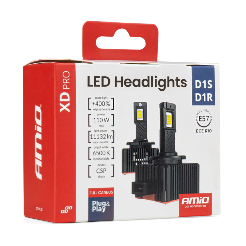 Sijalice LED D1S D1R XD Pro LED Full Canbus 110W (2 kom) - Amio 04679 - Image 9