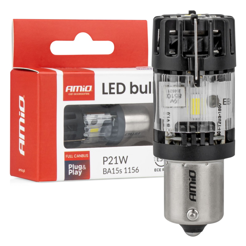 Sijalice LED P21W BA15S Full Canbus 12V (1 kom) - Amio 04688