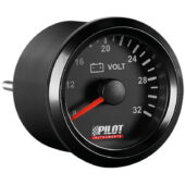 Crni analogni sat merač napona voltmetar (cajger) fi 52mm - Lampa 10129