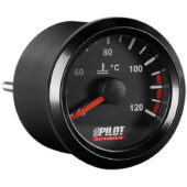 Crni analogni sat merač temperature vode (cajger) fi 52mm - Lampa 10131