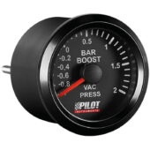 Crni analogni sat merač Turbo pritiska (cajger) fi 52mm - Lampa 10132