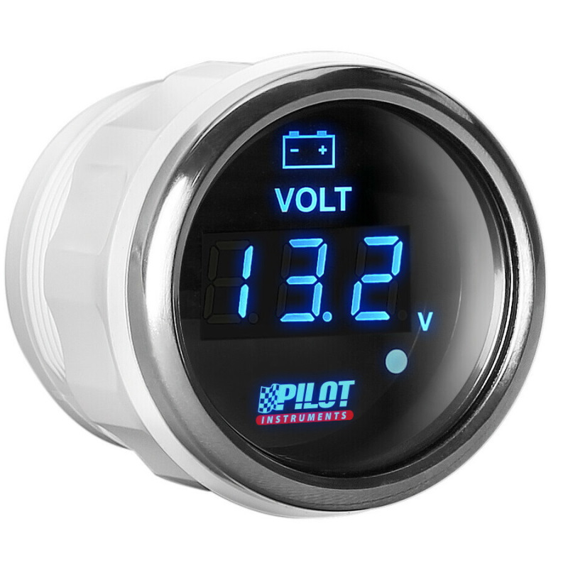 Crni digitalni sat merač napona voltmetar (cajger) fi 52mm - Lampa 10135