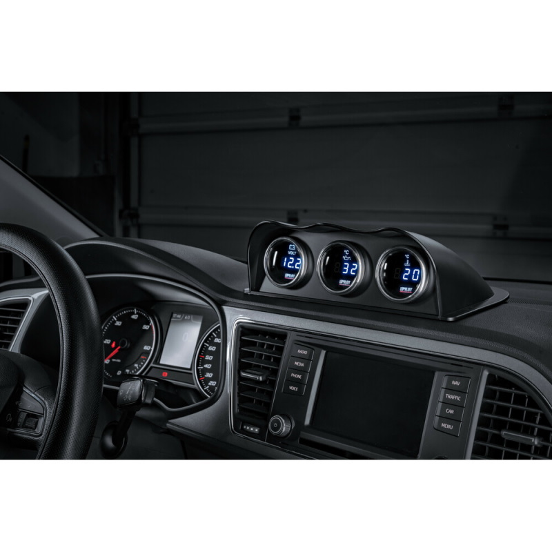 Crni digitalni sat merač napona voltmetar (cajger) fi 52mm - Lampa 10135 - Image 3