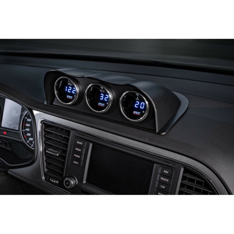 Crni digitalni sat merač napona voltmetar (cajger) fi 52mm - Lampa 10135 - Image 4