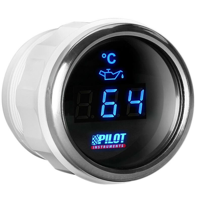 Crni digitalni sat merač temperature ulja (cajger) fi 52mm - Lampa 10137