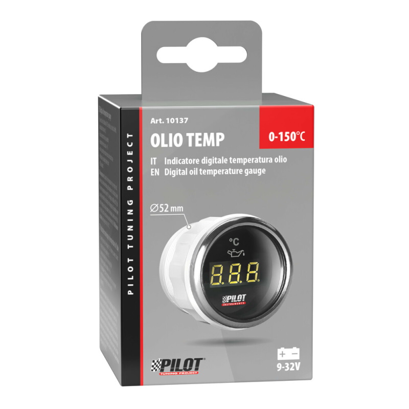 Crni digitalni sat merač temperature ulja (cajger) fi 52mm - Lampa 10137 - Image 2