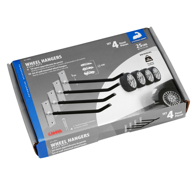 Zidni metalni nosač za točkove Set (4 kom) - Lampa 15972 - Image 5